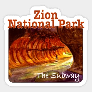 The Subway, Zion National Park Sticker